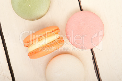 colorful french macaroons