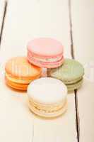 colorful french macaroons