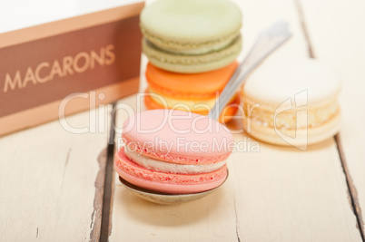 colorful french macaroons