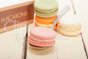 colorful french macaroons