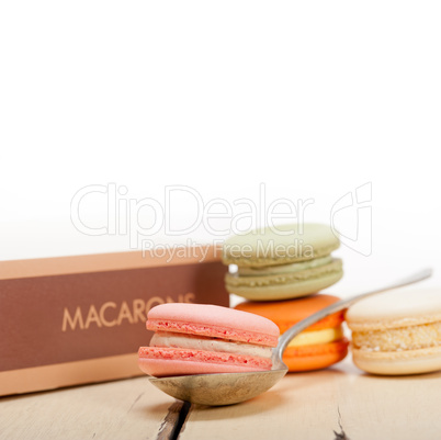 colorful french macaroons