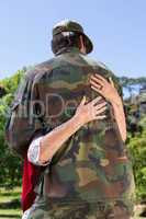 Soldier reunited with his parents