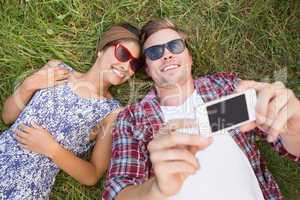 Couple relaxing in the park