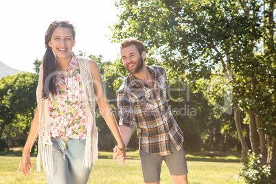 Hipster couple having fun together