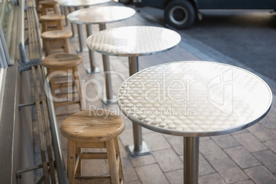 Stylish bar stool with table