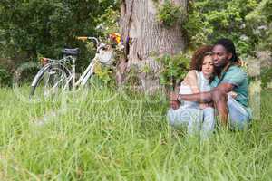 Young couple on a bike ride