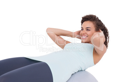 Fit woman doing sit ups