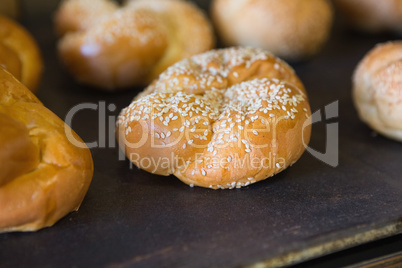 Close up of fresh and delicious bread
