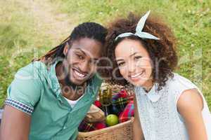 Young couple on a picnic