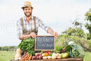 Farmer selling his organic produce