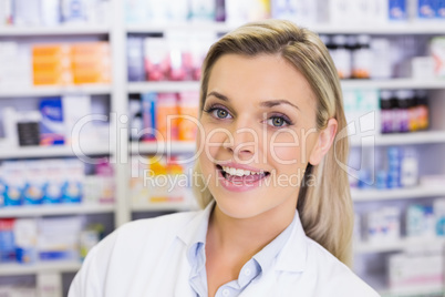 Pharmacist smiling at camera