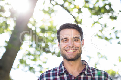 Happy young man in the park