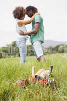 Young couple on a picnic