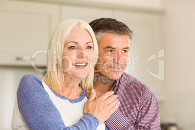 Happy mature couple smiling together