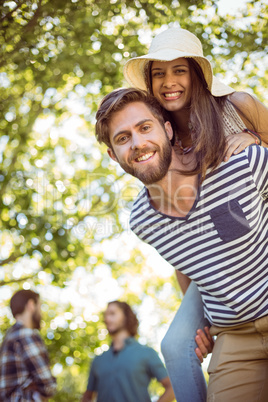 Hipster couple having fun together