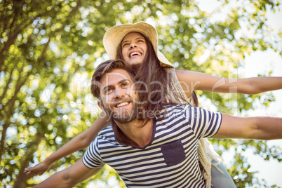 Hipster couple having fun together