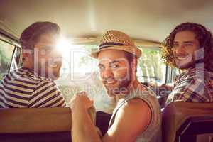 Hipster friends on road trip