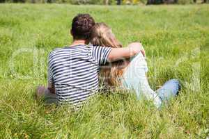 Cute couple in the park