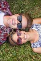 Couple relaxing in the park