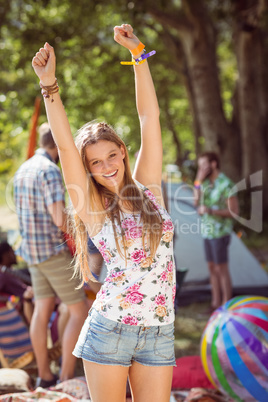 Pretty hipster posing for camera