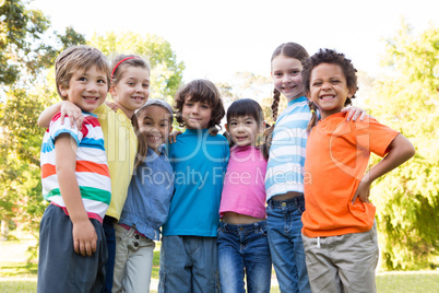 Little children smiling at camera