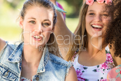 Excited music fans at festival