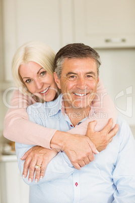 Happy mature couple smiling together