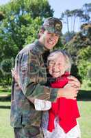 Soldier reunited with his mother