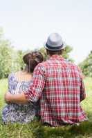 Couple relaxing in the park