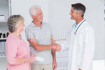 Senior couple visiting doctor