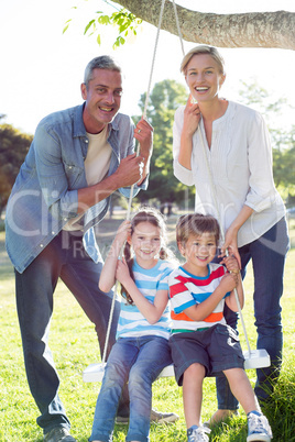 Happy family swing