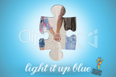 Light it up blue against blue background with vignette