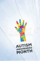 Composite image of autism awareness month