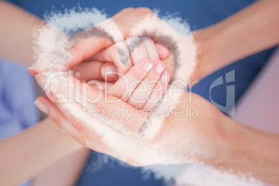 Composite image of cloud heart