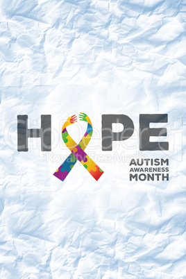 Composite image of autism awareness month