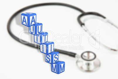 Composite image of autism building blocks