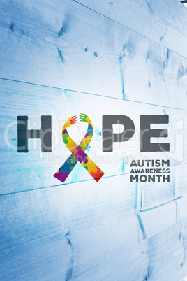 Composite image of autism awareness month