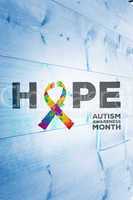 Composite image of autism awareness month