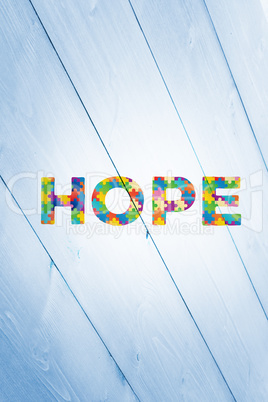 Composite image of autism message of hope