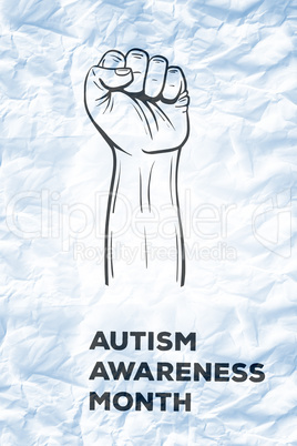 Composite image of autism awareness month