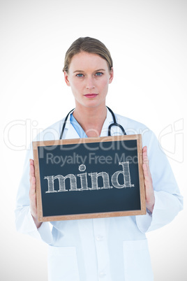 Mind against doctor showing chalkboard