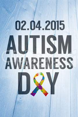 Composite image of autism awareness day