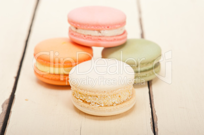 colorful french macaroons