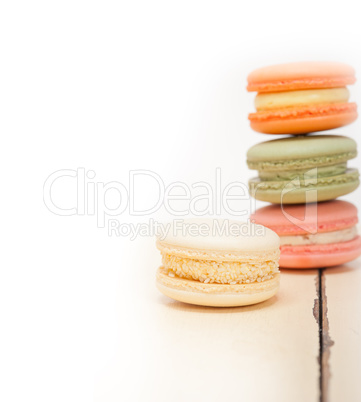 colorful french macaroons