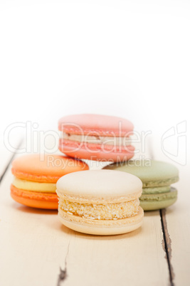 colorful french macaroons