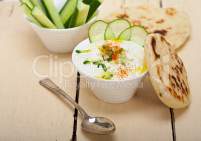Arab middle east goat yogurt and cucumber salad