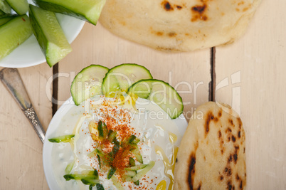 Arab middle east goat yogurt and cucumber salad