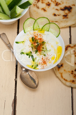 Arab middle east goat yogurt and cucumber salad