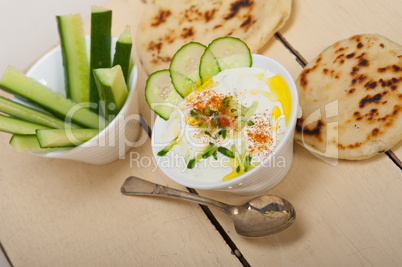 Arab middle east goat yogurt and cucumber salad