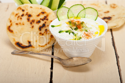 Arab middle east goat yogurt and cucumber salad